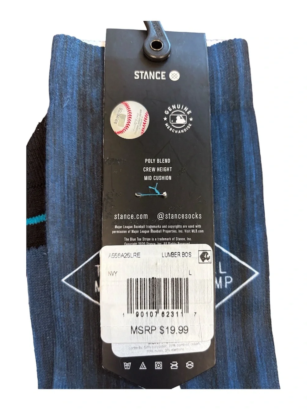 Stance Boston Red Sox Lumber Crew Socks NWT Size Large Mens 9-13
